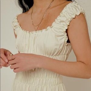 Lisa Says Gah Agatha Ivory Midi Dress